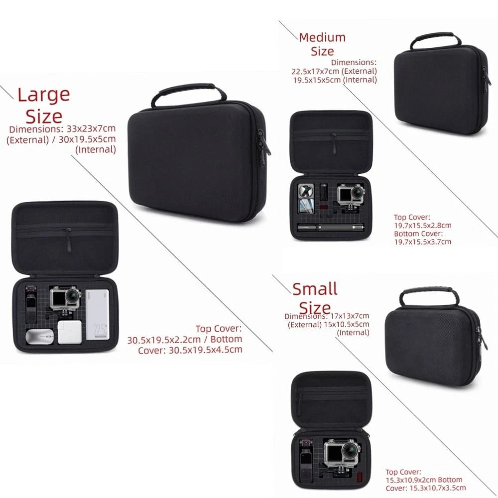 Large Capacity DIY Electronic Gaming Storage Bag Sports Camera Carrying Case
