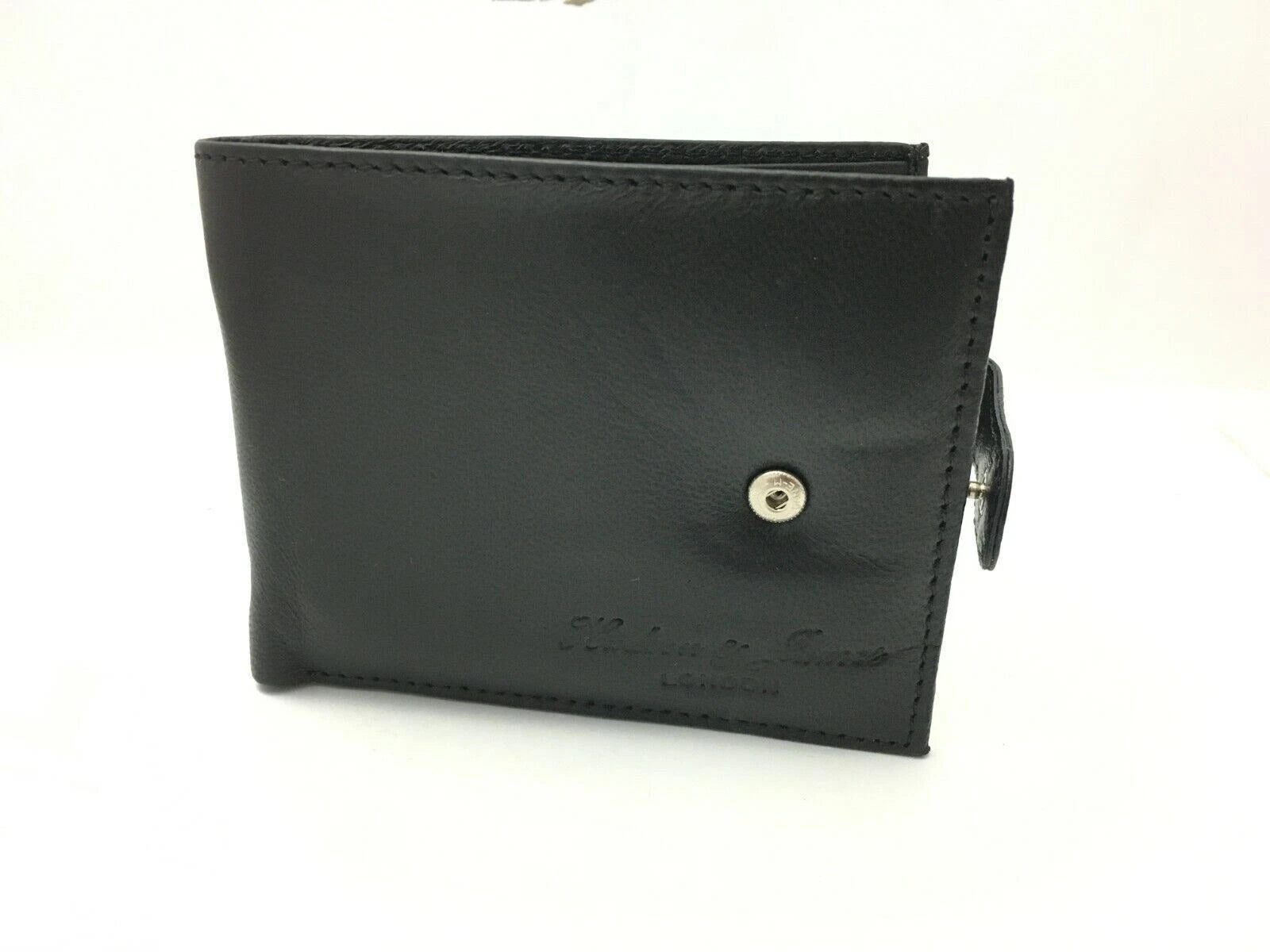 Mens Leather Wallet RFID Blocking Soft Genuine Card Slots Id Window Coin Pocket