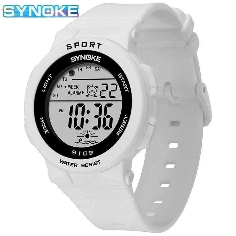 Digital Waterproof Watch for Girls Boys Cute Sport Luminous Alarm Wristwatch