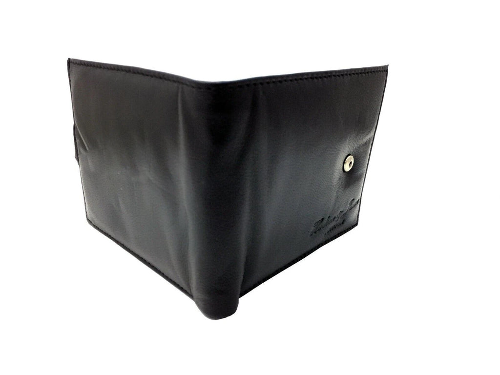 Mens Leather Wallet RFID Blocking Soft Genuine Card Slots Id Window Coin Pocket