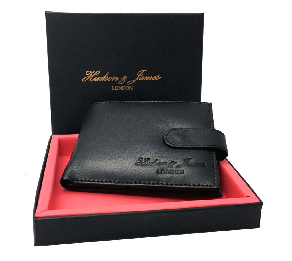 Mens Leather Wallet RFID Blocking Soft Genuine Card Slots Id Window Coin Pocket