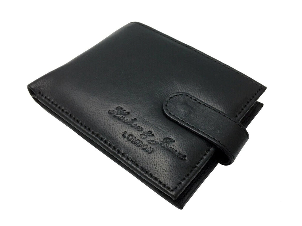 Mens Leather Wallet RFID Blocking Soft Genuine Card Slots Id Window Coin Pocket